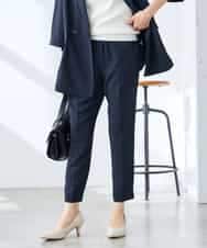 K3LGD14049 a.v.v Elmi(アー・ヴェ・ヴェ) 【低身長サイズ/接触冷感/速乾/UVカット/イージーケア】イージーテーパードパンツ グリーン