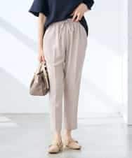 K3LGD14049 a.v.v Elmi(アー・ヴェ・ヴェ) 【低身長サイズ/接触冷感/速乾/UVカット/イージーケア】イージーテーパードパンツ グリーン