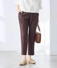 K3LGD14049 a.v.v Elmi(アー・ヴェ・ヴェ) 【低身長サイズ/接触冷感/速乾/UVカット/イージーケア】イージーテーパードパンツ グリーン