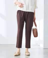 K3LGD14049 a.v.v Elmi(アー・ヴェ・ヴェ) 【低身長サイズ/接触冷感/速乾/UVカット/イージーケア】イージーテーパードパンツ グリーン