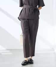 K3LGD14049 a.v.v Elmi(アー・ヴェ・ヴェ) 【低身長サイズ/接触冷感/速乾/UVカット/イージーケア】イージーテーパードパンツ グリーン