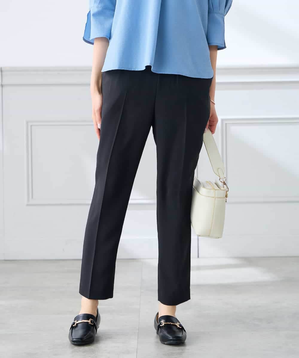 K3LGD14049 a.v.v Elmi(アー・ヴェ・ヴェ) 【低身長サイズ/接触冷感/速乾/UVカット/イージーケア】イージーテーパードパンツ グリーン