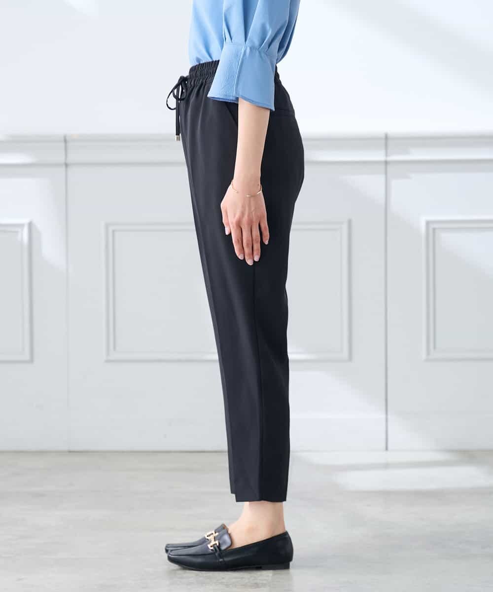 K3LGD14049 a.v.v Elmi(アー・ヴェ・ヴェ) 【低身長サイズ/接触冷感/速乾/UVカット/イージーケア】イージーテーパードパンツ グリーン