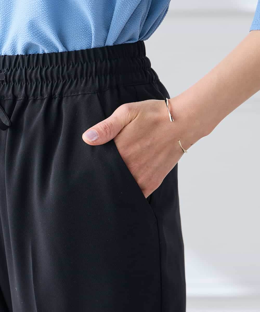 K3LGD14049 a.v.v Elmi(アー・ヴェ・ヴェ) 【低身長サイズ/接触冷感/速乾/UVカット/イージーケア】イージーテーパードパンツ グリーン