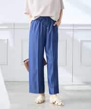 K3LGD15049 a.v.v Elmi(アー・ヴェ・ヴェ) 【低身長サイズ/接触冷感/速乾/UVカット/イージーケア】イージーワイドパンツ グリーン