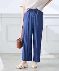 K3LGD15049 a.v.v Elmi(アー・ヴェ・ヴェ) 【低身長サイズ/接触冷感/速乾/UVカット/イージーケア】イージーワイドパンツ グリーン