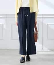 K3LGD15049 a.v.v Elmi(アー・ヴェ・ヴェ) 【低身長サイズ/接触冷感/速乾/UVカット/イージーケア】イージーワイドパンツ グリーン