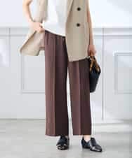 K3LGD15049 a.v.v Elmi(アー・ヴェ・ヴェ) 【低身長サイズ/接触冷感/速乾/UVカット/イージーケア】イージーワイドパンツ グリーン