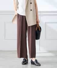 K3LGD15049 a.v.v Elmi(アー・ヴェ・ヴェ) 【低身長サイズ/接触冷感/速乾/UVカット/イージーケア】イージーワイドパンツ グリーン