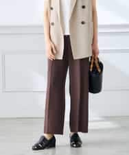 K3LGD15049 a.v.v Elmi(アー・ヴェ・ヴェ) 【低身長サイズ/接触冷感/速乾/UVカット/イージーケア】イージーワイドパンツ グリーン