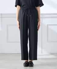 K3LGD15049 a.v.v Elmi(アー・ヴェ・ヴェ) 【低身長サイズ/接触冷感/速乾/UVカット/イージーケア】イージーワイドパンツ グリーン