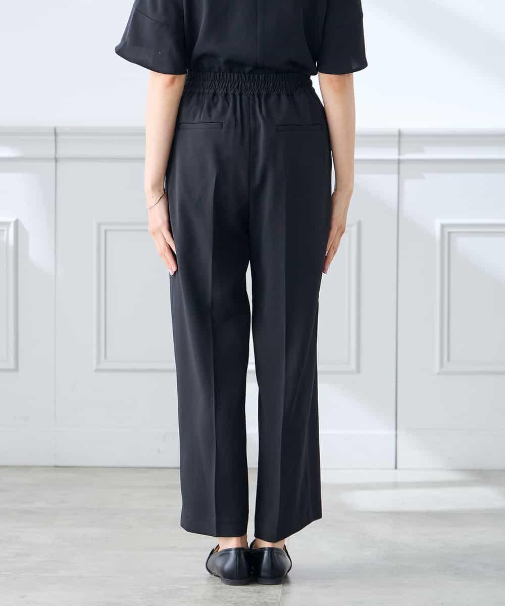 K3LGD15049 a.v.v Elmi(アー・ヴェ・ヴェ) 【低身長サイズ/接触冷感/速乾/UVカット/イージーケア】イージーワイドパンツ グリーン