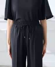 K3LGD15049 a.v.v Elmi(アー・ヴェ・ヴェ) 【低身長サイズ/接触冷感/速乾/UVカット/イージーケア】イージーワイドパンツ グリーン