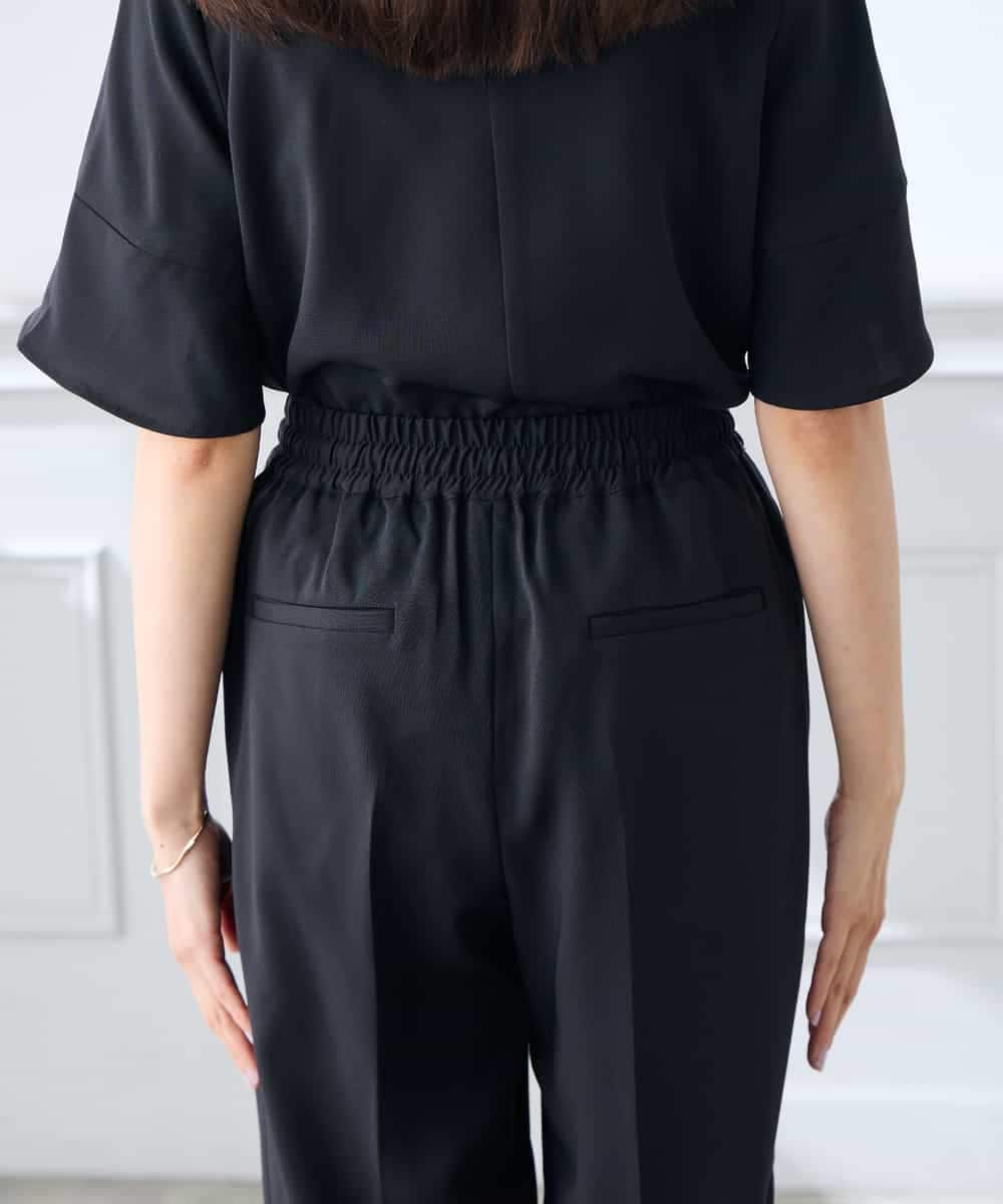 K3LGD15049 a.v.v Elmi(アー・ヴェ・ヴェ) 【低身長サイズ/接触冷感/速乾/UVカット/イージーケア】イージーワイドパンツ グリーン