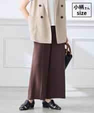 K3LGD15049 a.v.v Elmi(アー・ヴェ・ヴェ) 【低身長サイズ/接触冷感/速乾/UVカット/イージーケア】イージーワイドパンツ ブラウン