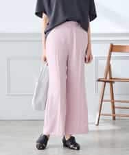 K3LGD16049 a.v.v Elmi(アー・ヴェ・ヴェ) 【低身長サイズ/接触冷感/速乾/UVカット/イージーケア】スッキリ見えストレートパンツ ピンク