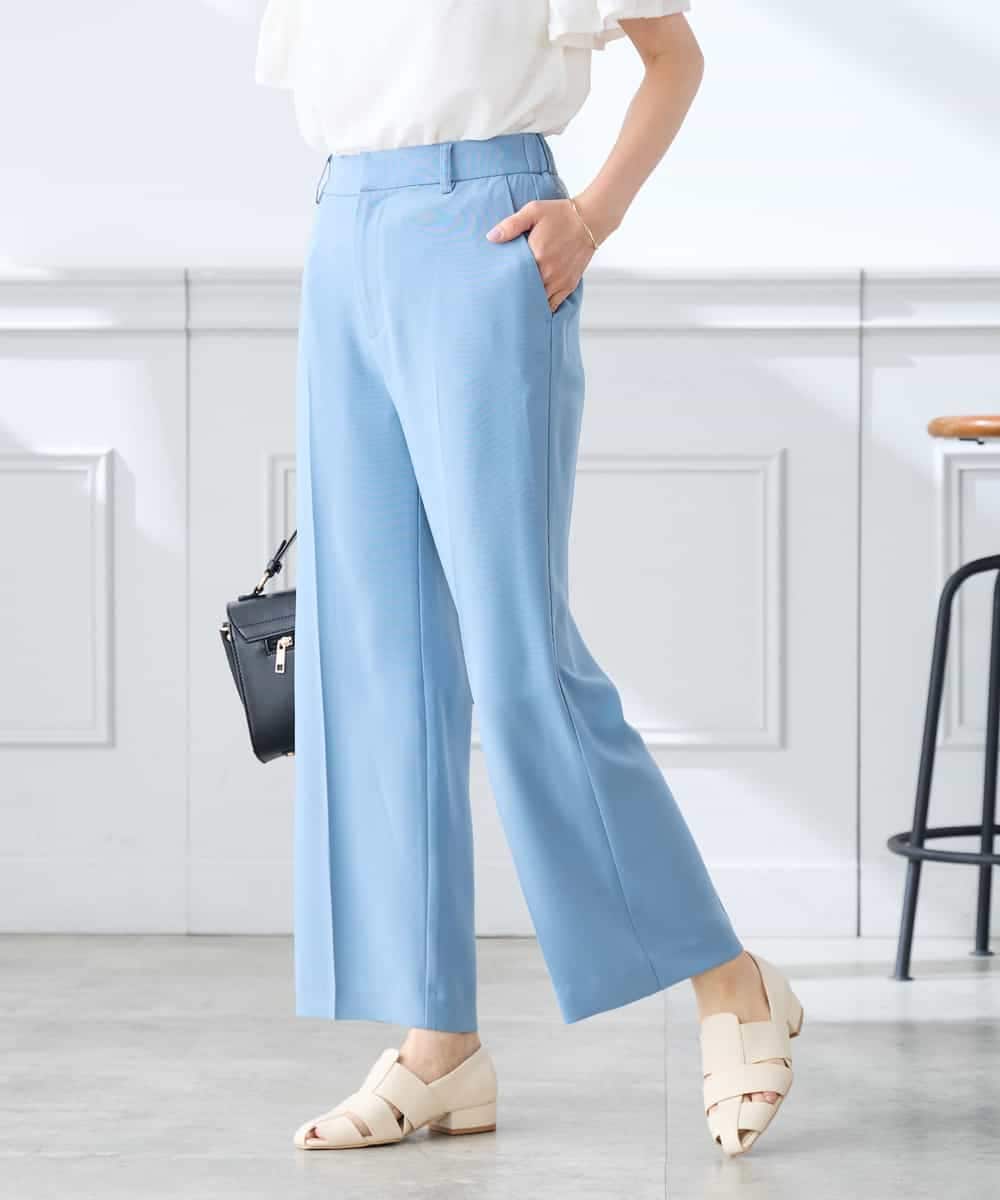 K3LGD16049 a.v.v Elmi(アー・ヴェ・ヴェ) 【低身長サイズ/接触冷感/速乾/UVカット/イージーケア】スッキリ見えストレートパンツ ピンク