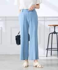 K3LGD16049 a.v.v Elmi(アー・ヴェ・ヴェ) 【低身長サイズ/接触冷感/速乾/UVカット/イージーケア】スッキリ見えストレートパンツ ピンク