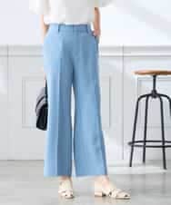 K3LGD16049 a.v.v Elmi(アー・ヴェ・ヴェ) 【低身長サイズ/接触冷感/速乾/UVカット/イージーケア】スッキリ見えストレートパンツ ピンク