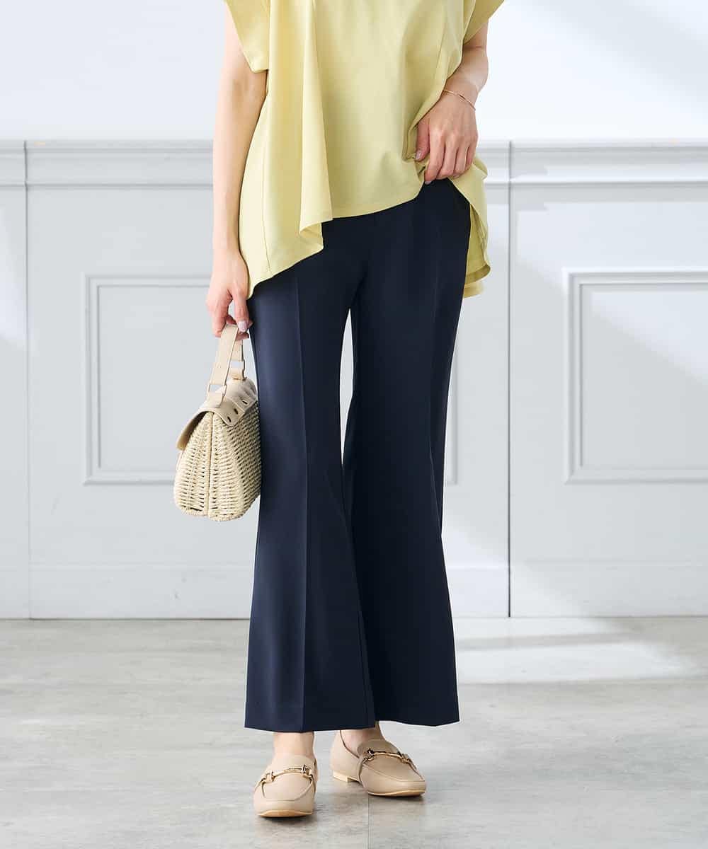 K3LGD16049 a.v.v Elmi(アー・ヴェ・ヴェ) 【低身長サイズ/接触冷感/速乾/UVカット/イージーケア】スッキリ見えストレートパンツ ピンク