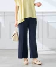 K3LGD16049 a.v.v Elmi(アー・ヴェ・ヴェ) 【低身長サイズ/接触冷感/速乾/UVカット/イージーケア】スッキリ見えストレートパンツ ピンク