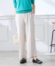 K3LGD16049 a.v.v Elmi(アー・ヴェ・ヴェ) 【低身長サイズ/接触冷感/速乾/UVカット/イージーケア】スッキリ見えストレートパンツ ピンク