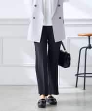 K3LGD16049 a.v.v Elmi(アー・ヴェ・ヴェ) 【低身長サイズ/接触冷感/速乾/UVカット/イージーケア】スッキリ見えストレートパンツ ピンク