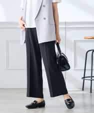 K3LGD16049 a.v.v Elmi(アー・ヴェ・ヴェ) 【低身長サイズ/接触冷感/速乾/UVカット/イージーケア】スッキリ見えストレートパンツ ピンク