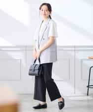 K3LGD16049 a.v.v Elmi(アー・ヴェ・ヴェ) 【低身長サイズ/接触冷感/速乾/UVカット/イージーケア】スッキリ見えストレートパンツ ピンク