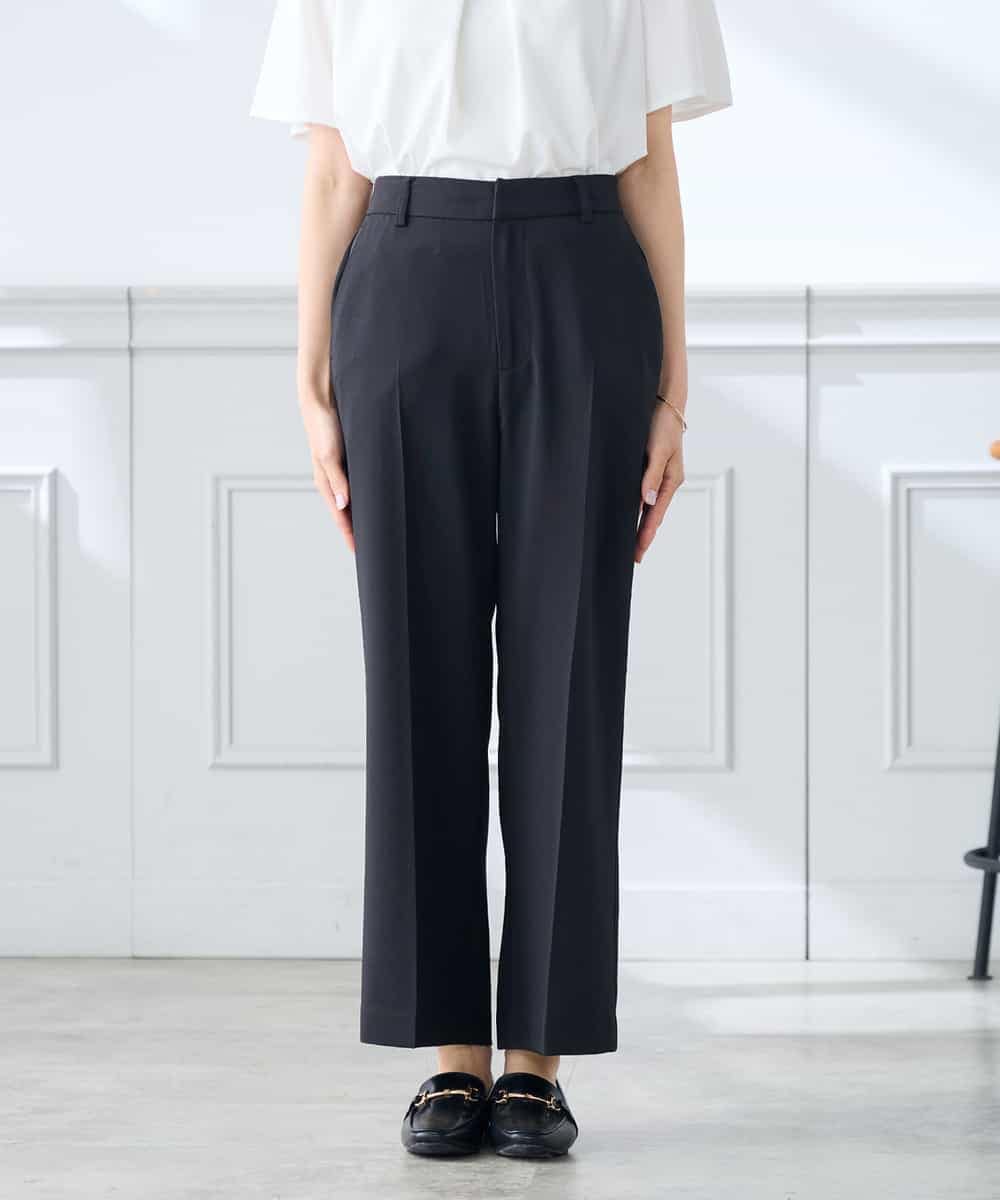 K3LGD16049 a.v.v Elmi(アー・ヴェ・ヴェ) 【低身長サイズ/接触冷感/速乾/UVカット/イージーケア】スッキリ見えストレートパンツ ピンク