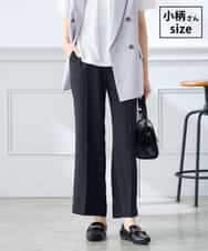 K3LGD16049 a.v.v Elmi(アー・ヴェ・ヴェ) 【低身長サイズ/接触冷感/速乾/UVカット/イージーケア】スッキリ見えストレートパンツ ブラック