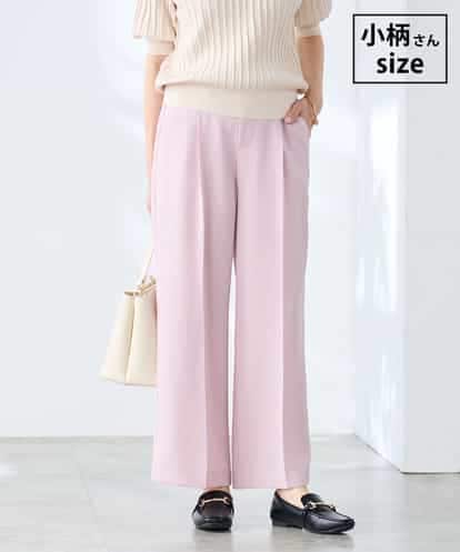 K3LGD17049  【低身長サイズ/接触冷感/速乾/UVカット/イージーケア】スッキリ見えワイドパンツ