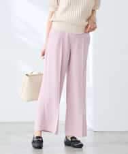 K3LGD17049 a.v.v Elmi(アー・ヴェ・ヴェ) 【低身長サイズ/接触冷感/速乾/UVカット/イージーケア】スッキリ見えワイドパンツ ピンク