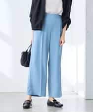 K3LGD17049 a.v.v Elmi(アー・ヴェ・ヴェ) 【低身長サイズ/接触冷感/速乾/UVカット/イージーケア】スッキリ見えワイドパンツ ピンク