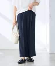 K3LGD17049 a.v.v Elmi(アー・ヴェ・ヴェ) 【低身長サイズ/接触冷感/速乾/UVカット/イージーケア】スッキリ見えワイドパンツ ピンク