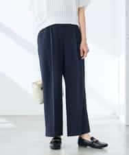 K3LGD17049 a.v.v Elmi(アー・ヴェ・ヴェ) 【低身長サイズ/接触冷感/速乾/UVカット/イージーケア】スッキリ見えワイドパンツ ピンク