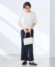 K3LGD17049 a.v.v Elmi(アー・ヴェ・ヴェ) 【低身長サイズ/接触冷感/速乾/UVカット/イージーケア】スッキリ見えワイドパンツ ピンク