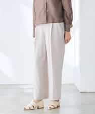 K3LGD17049 a.v.v Elmi(アー・ヴェ・ヴェ) 【低身長サイズ/接触冷感/速乾/UVカット/イージーケア】スッキリ見えワイドパンツ ピンク