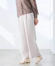 K3LGD17049 a.v.v Elmi(アー・ヴェ・ヴェ) 【低身長サイズ/接触冷感/速乾/UVカット/イージーケア】スッキリ見えワイドパンツ ピンク