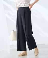 K3LGD17049 a.v.v Elmi(アー・ヴェ・ヴェ) 【低身長サイズ/接触冷感/速乾/UVカット/イージーケア】スッキリ見えワイドパンツ ピンク