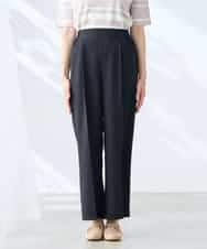 K3LGD17049 a.v.v Elmi(アー・ヴェ・ヴェ) 【低身長サイズ/接触冷感/速乾/UVカット/イージーケア】スッキリ見えワイドパンツ ピンク