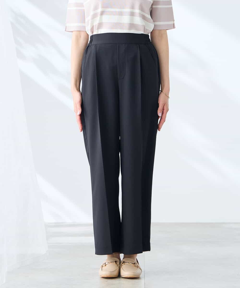 K3LGD17049 a.v.v Elmi(アー・ヴェ・ヴェ) 【低身長サイズ/接触冷感/速乾/UVカット/イージーケア】スッキリ見えワイドパンツ ピンク