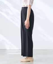 K3LGD17049 a.v.v Elmi(アー・ヴェ・ヴェ) 【低身長サイズ/接触冷感/速乾/UVカット/イージーケア】スッキリ見えワイドパンツ ピンク