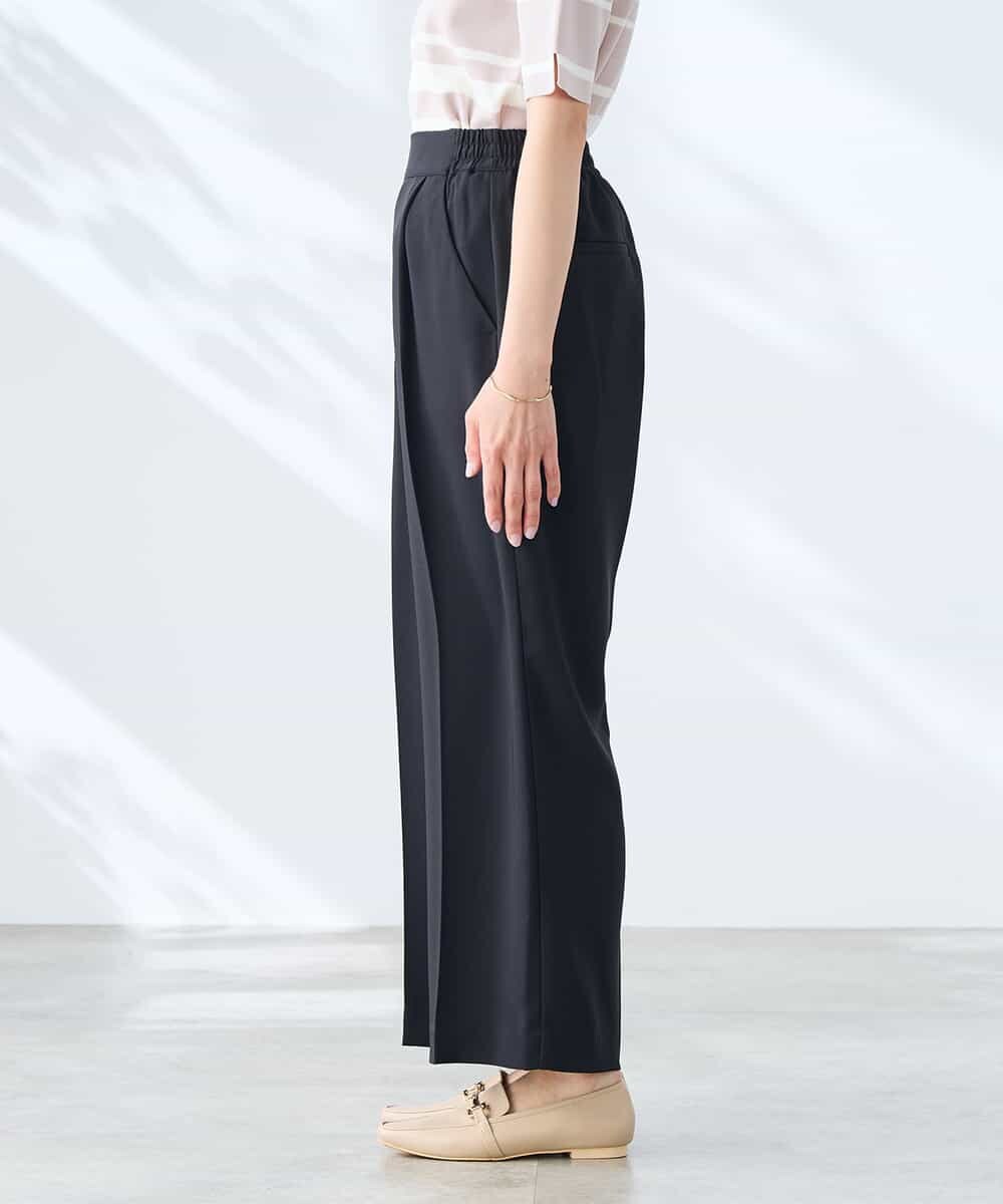 K3LGD17049 a.v.v Elmi(アー・ヴェ・ヴェ) 【低身長サイズ/接触冷感/速乾/UVカット/イージーケア】スッキリ見えワイドパンツ ピンク