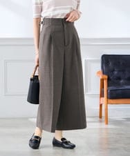 K3LGD19059 a.v.v Elmi(アー・ヴェ・ヴェ) 【低身長サイズ/接触冷感/UVカット】リネンライククロップドパンツ【セットアップ対応/アンチピリング】 ネイビー