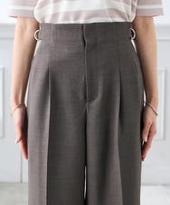 K3LGD19059 a.v.v Elmi(アー・ヴェ・ヴェ) 【低身長サイズ/接触冷感/UVカット】リネンライククロップドパンツ【セットアップ対応/アンチピリング】 ネイビー