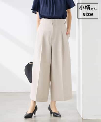 K3LGD19059 a.v.v Elmi 【低身長サイズ/接触冷感/UVカット】リネンライククロップドパンツ【セットアップ対応/アンチピリング】
