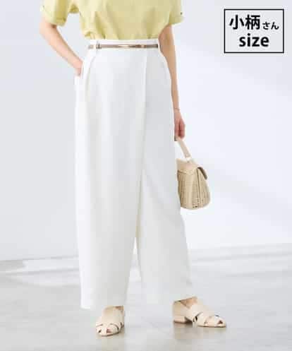 K3LGD35059 a.v.v Elmi 【低身長サイズ/洗える】ラップ風ワイドパンツ