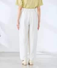 K3LGD35059 a.v.v Elmi(アー・ヴェ・ヴェ) 【低身長サイズ/洗える】ラップ風ワイドパンツ アイボリー