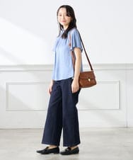 K3LHD10059 a.v.v Elmi(アー・ヴェ・ヴェ) 【低身長サイズ】サマーデニムワイドパンツ ブルー